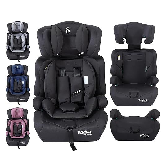 FableKids Kinderautositz 9-36 kg mit verstellbarer Kopfstütze schwarz