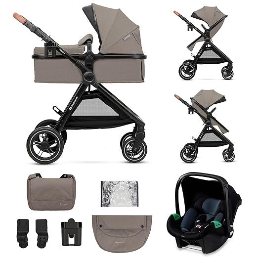 Kinderkraft ESME 3-in-1 Kombi-Kinderwagen bis 22 kg Beige